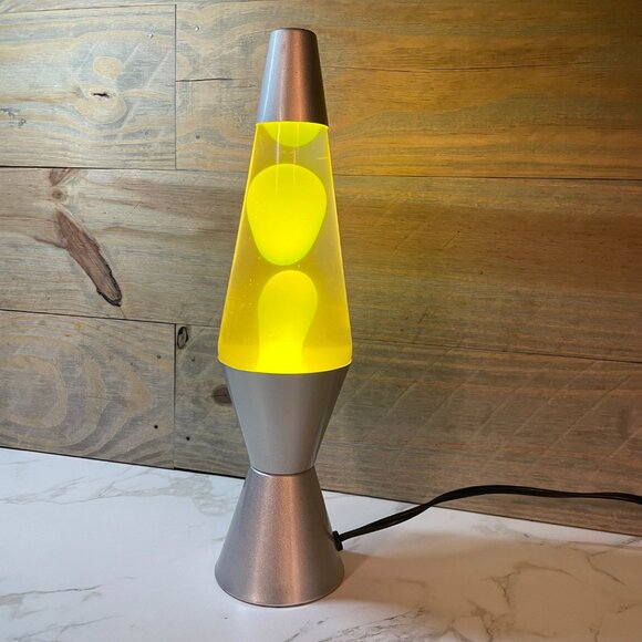 Other - Lava Lamp with Silver Base, Lime Green Lava and Clear Liquid Retro Lamp